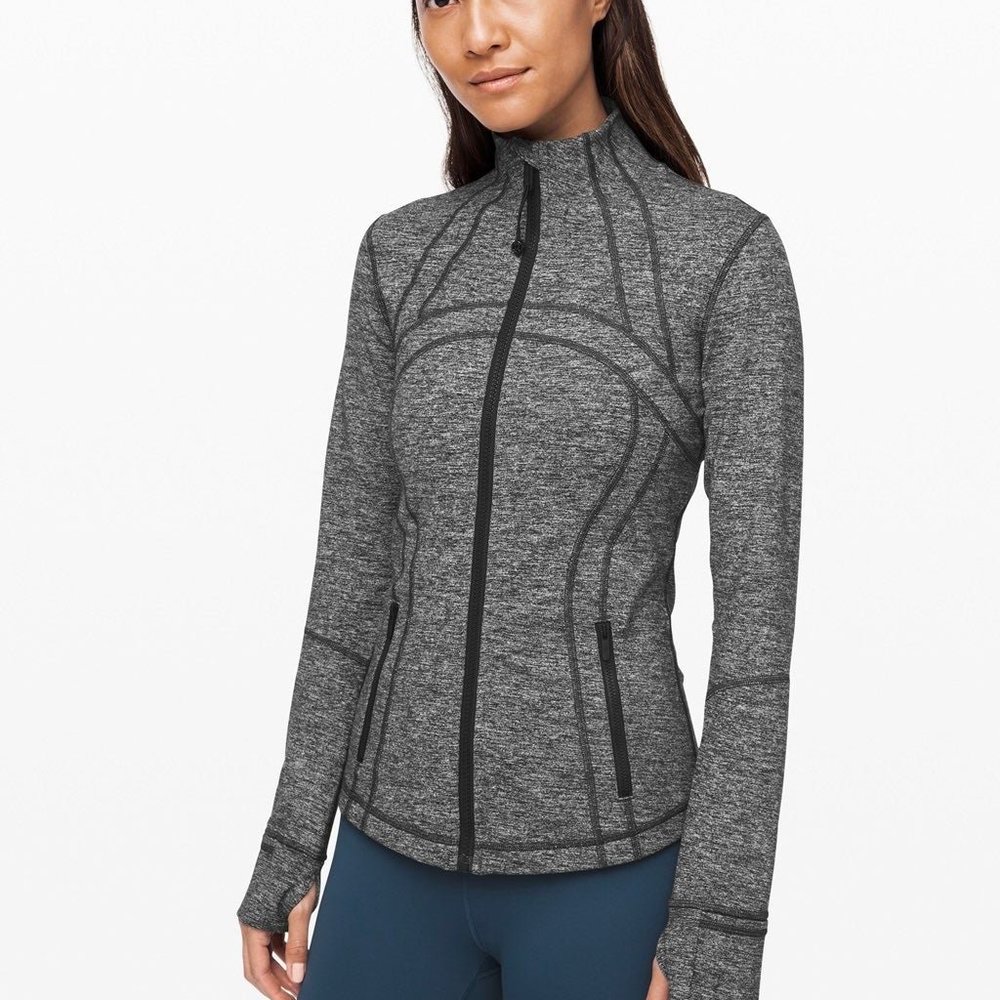 lululemon zip up sweater - heathered grey